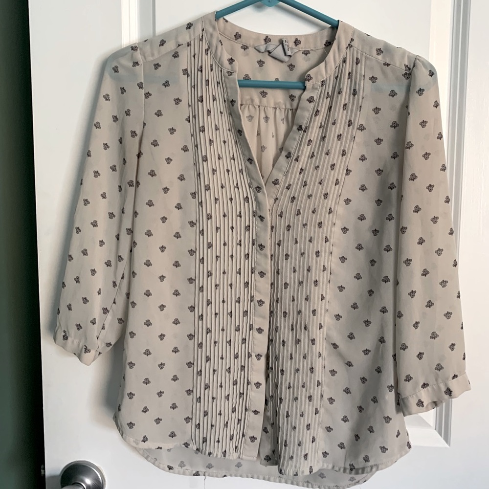 pleated detail blouse